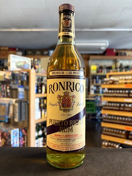 750ml 75.5% プエルトリコ ロンリコ パープルラベル 151 90's ラム