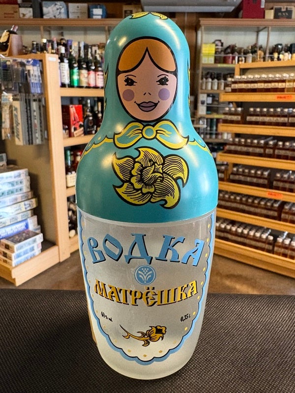 マトリョーシカ ウォッカ 2本セット 350ml 40% ロシア マトリョーシカ ウォッカ プレーン 青 KJ2278 | 京屋
